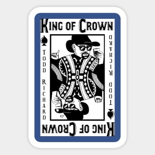 KING OF CROWN -Cool Playing Card Design Sticker